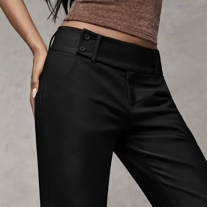 Heliora - Structured Tailored Trousers - White