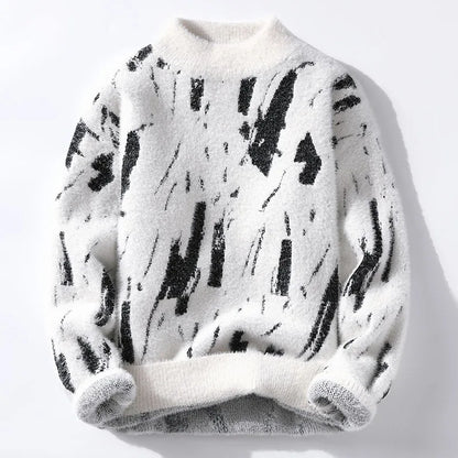 Zarevia - Soft-Touch Half Roll-Neck Sweater - White