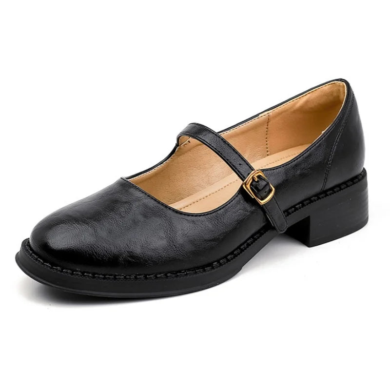 Arlet - Polished Mary Jane Shoes - Brown
