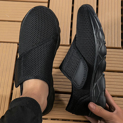 Eudora - Cushioned Comfort Walking Shoes - Black