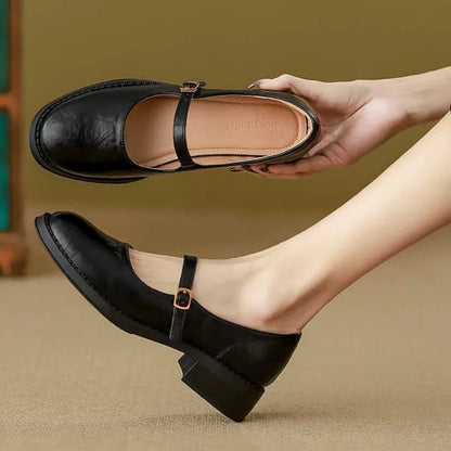 Arlet - Polished Mary Jane Shoes - Brown