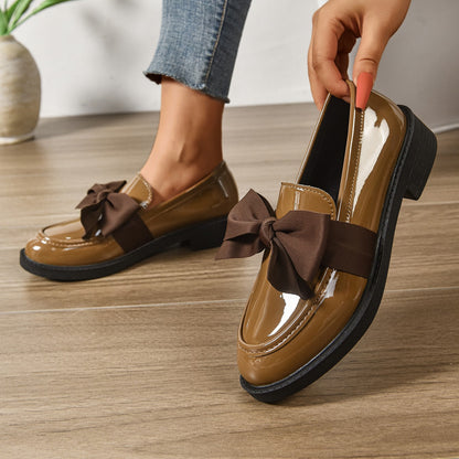 Wisterique - High-Gloss Platform Loafers - Brown
