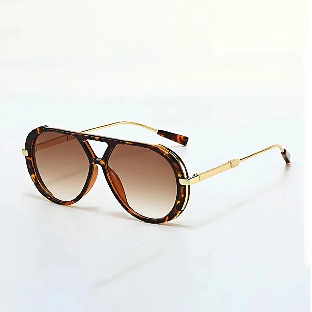 Cosette - Sleek Aviator Sunglasses - Green