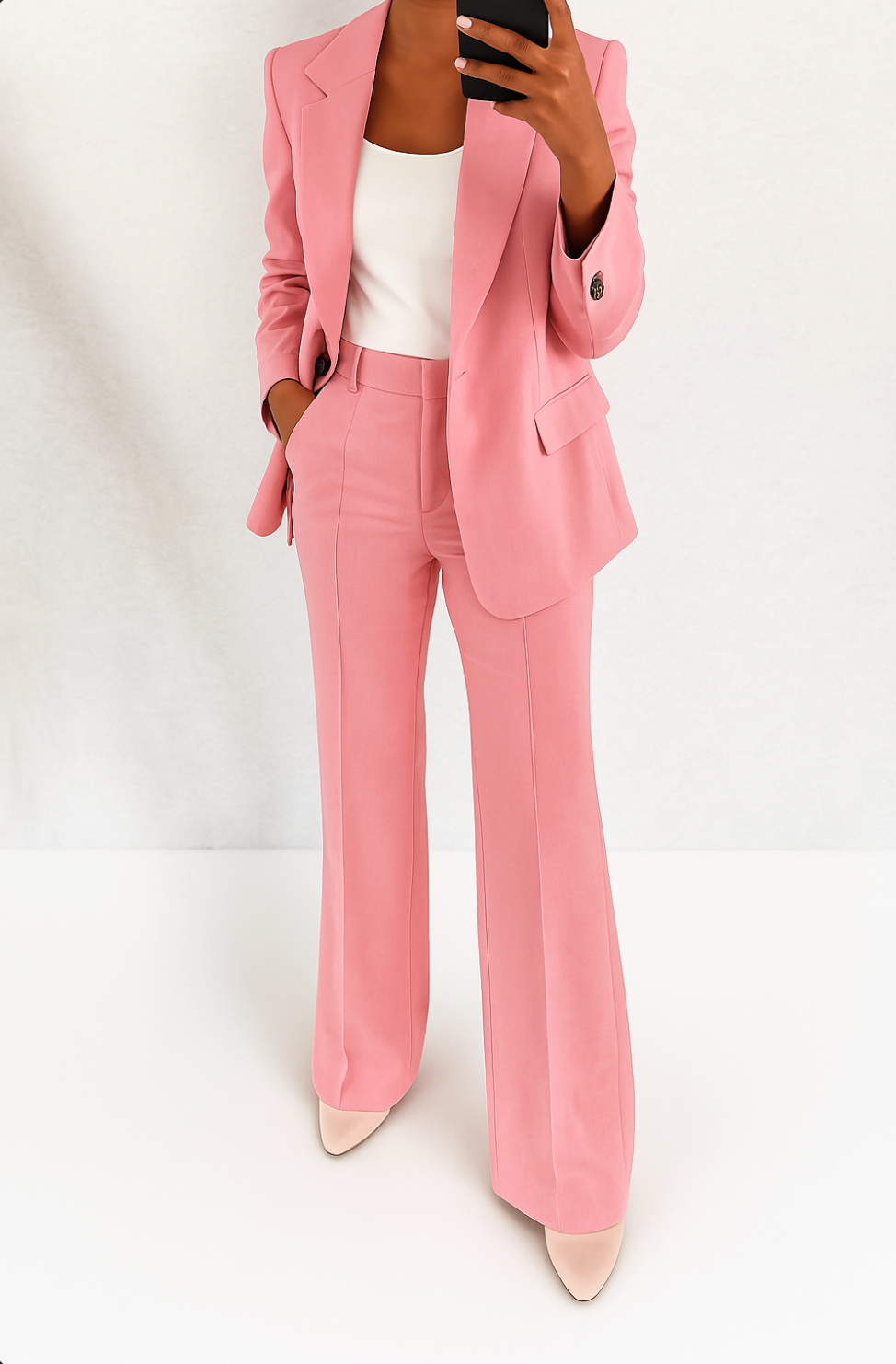 Tessa - Tailored Two-Piece Suit - Grey