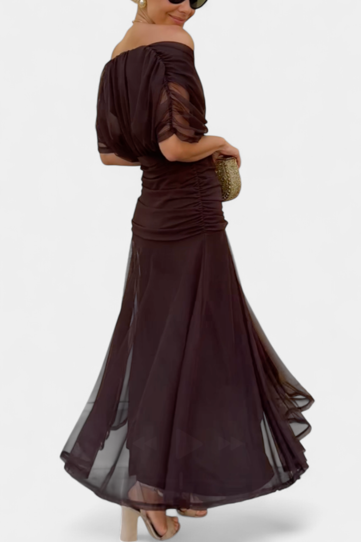 Tamsyn - Soft-Touch Floral Maxi Dress - Purple