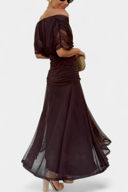 Tamsyn - Soft-Touch Floral Maxi Dress - Purple