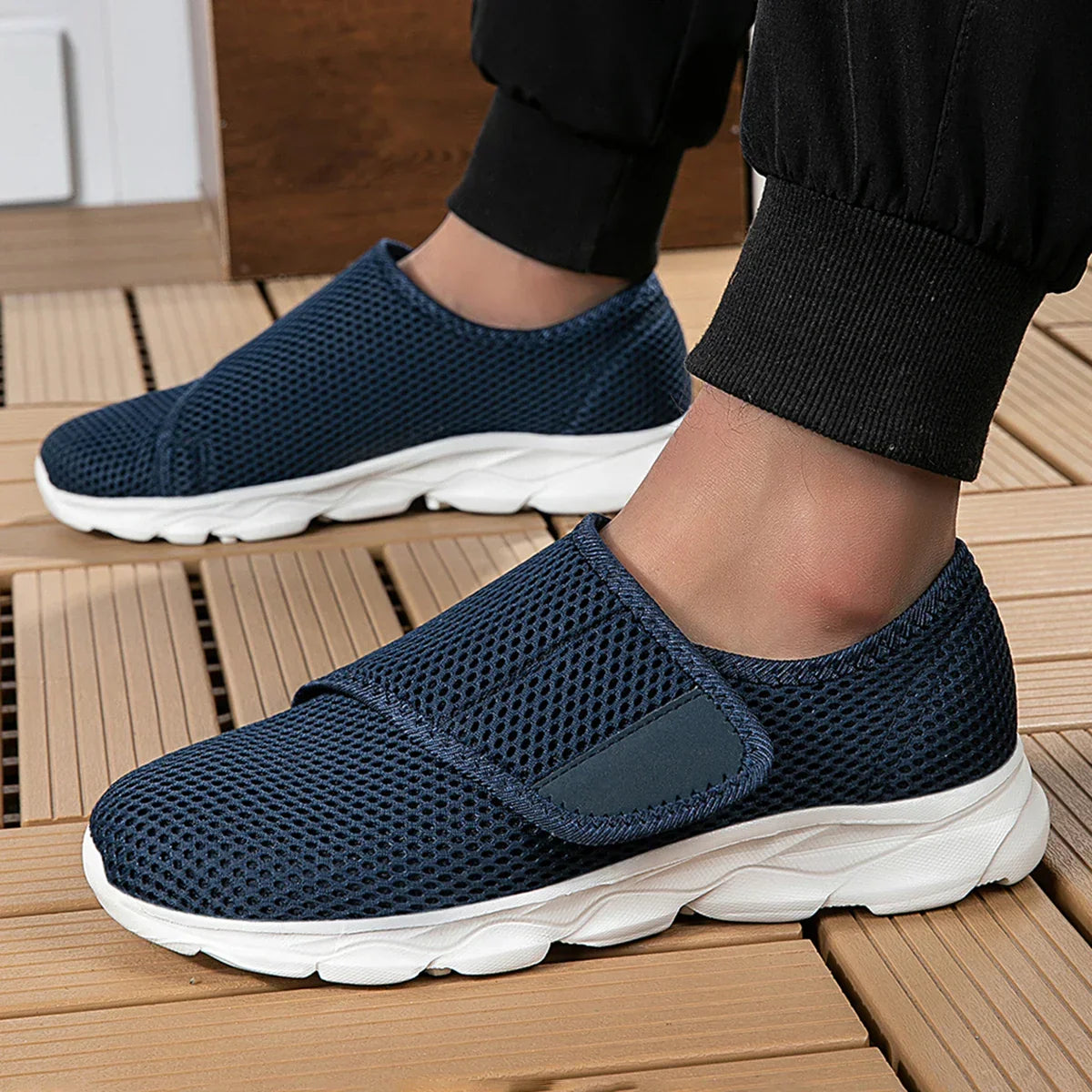 Eudora - Cushioned Comfort Walking Shoes - Black