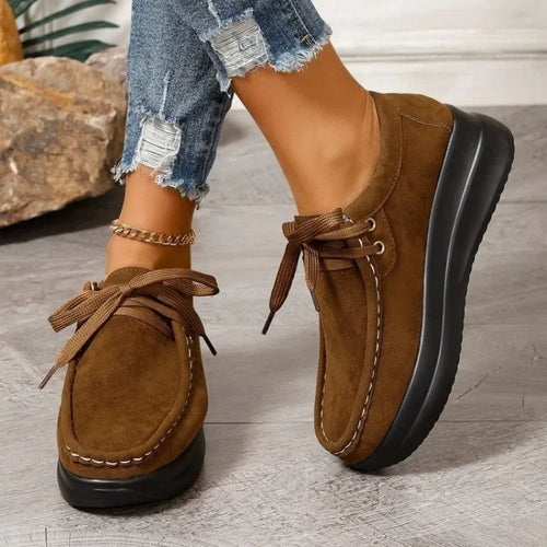 Amorelle - Cushioned Comfort Shoe - Brown