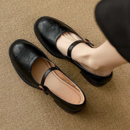 Arlet - Polished Mary Jane Shoes - Brown