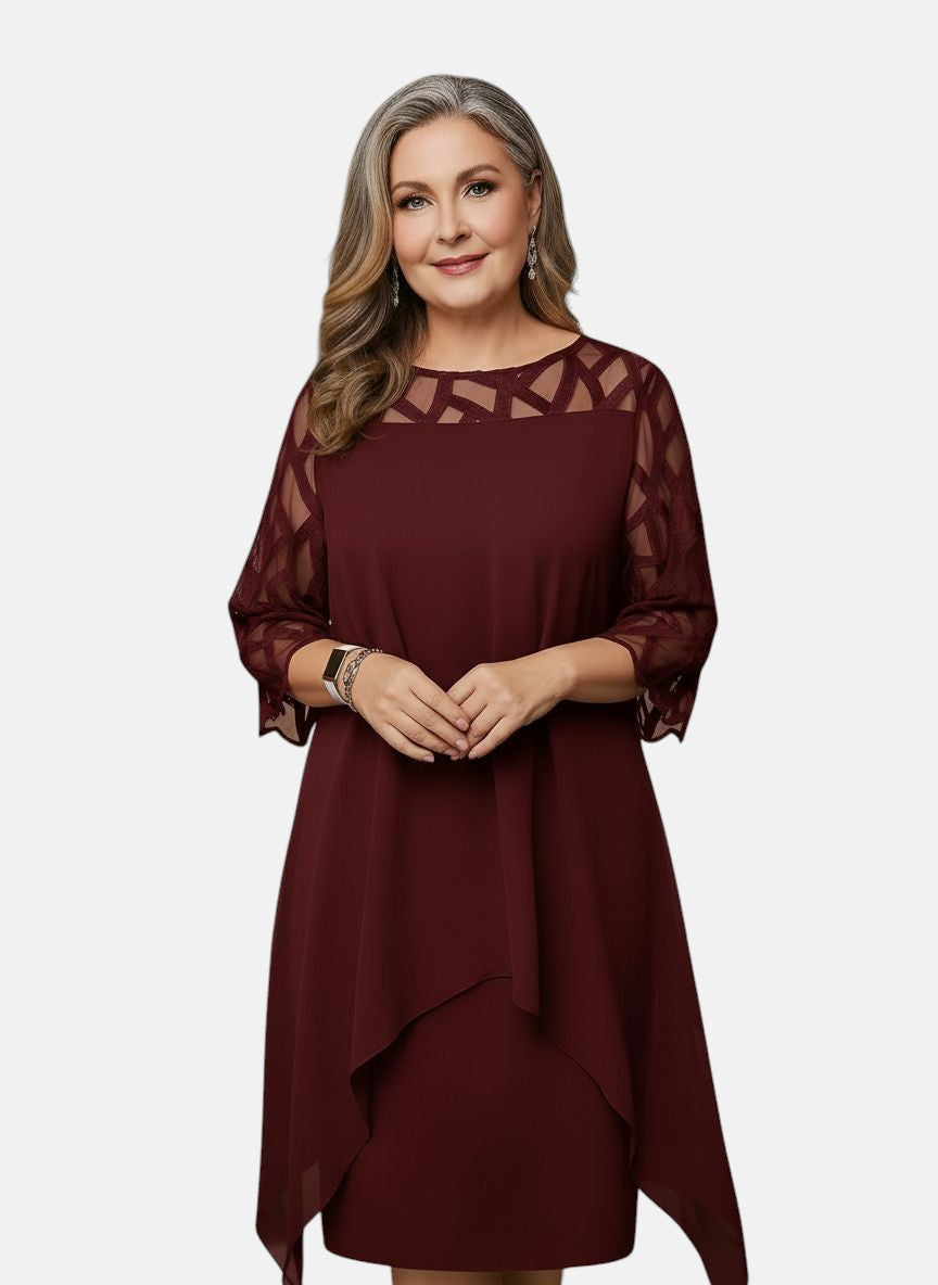 Amelia - Soft-Touch Midi Dress - Blue