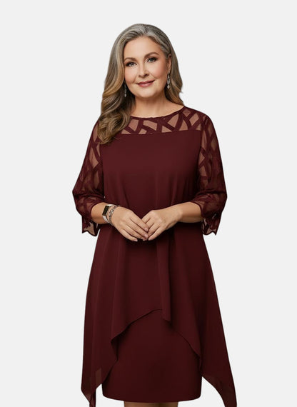 Amelia - Soft-Touch Midi Dress - Blue