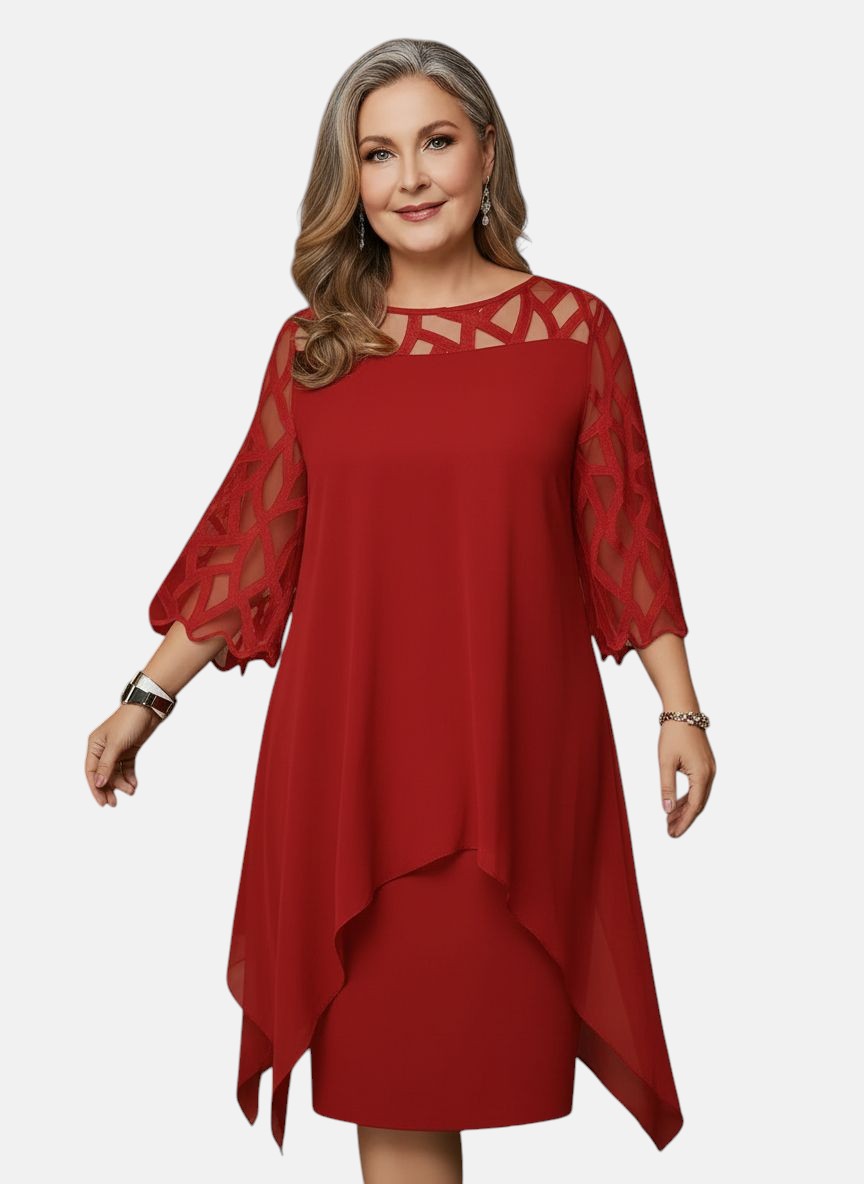 Amelia - Soft-Touch Midi Dress - Blue