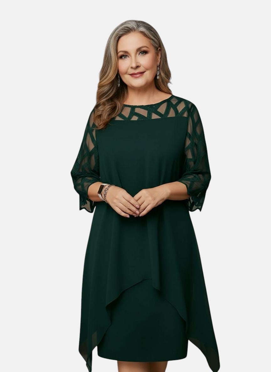 Amelia - Soft-Touch Midi Dress - Blue