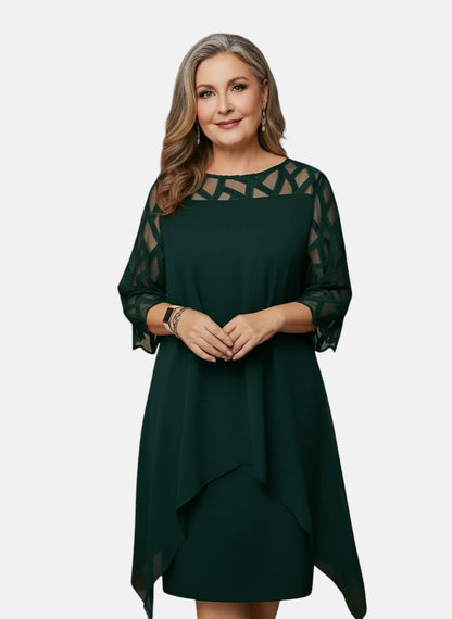 Amelia - Soft-Touch Midi Dress - Blue