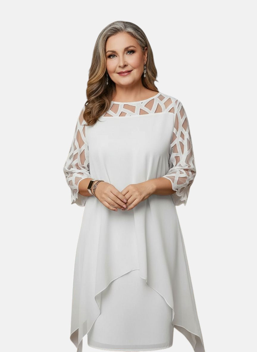 Amelia - Soft-Touch Midi Dress - Blue