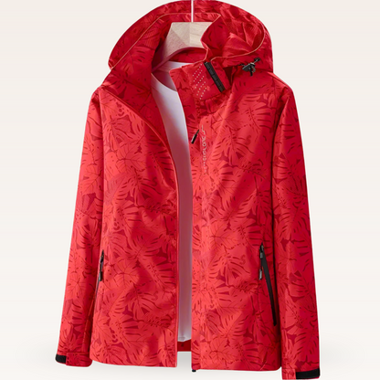 Isela - Breathable Water-Repellent Hooded Jacket - White