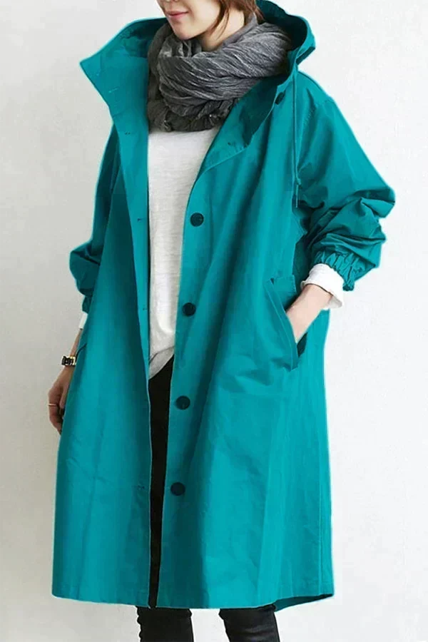 Lyonesse - Water-Resistant Oversized Trench Coat - Black