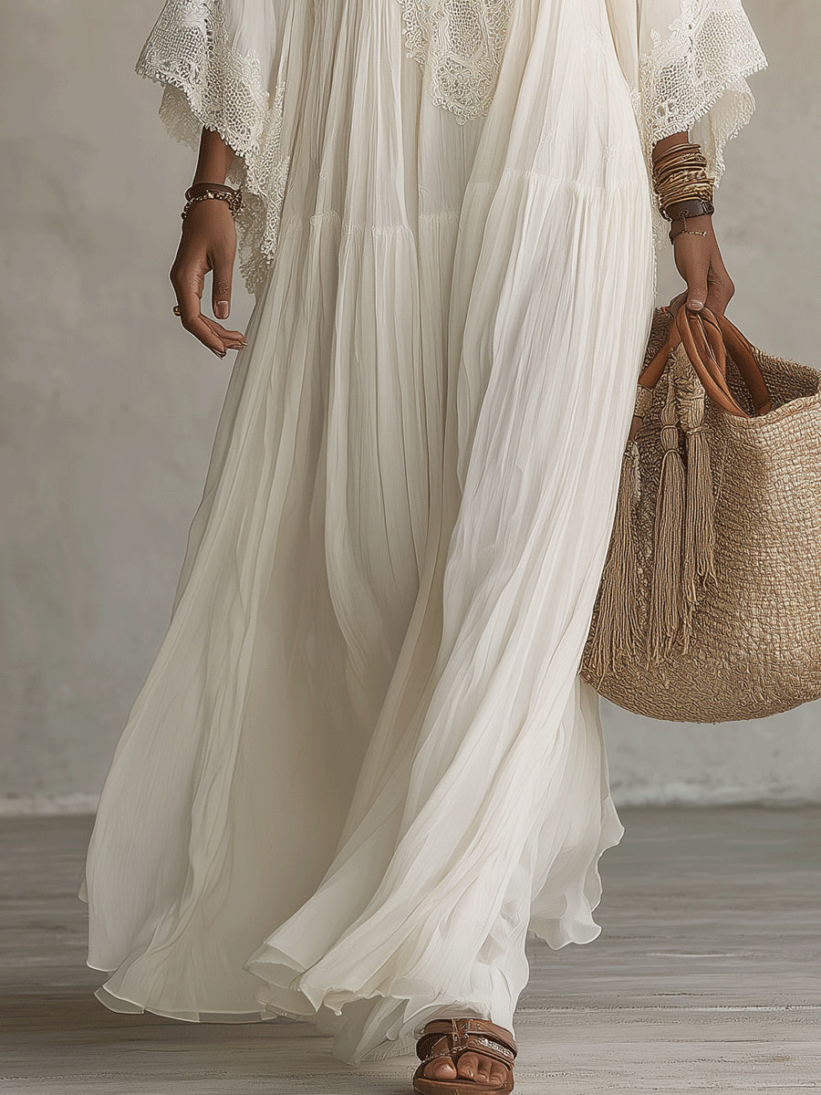 Annelis - Ethereal Maxi Dress - White