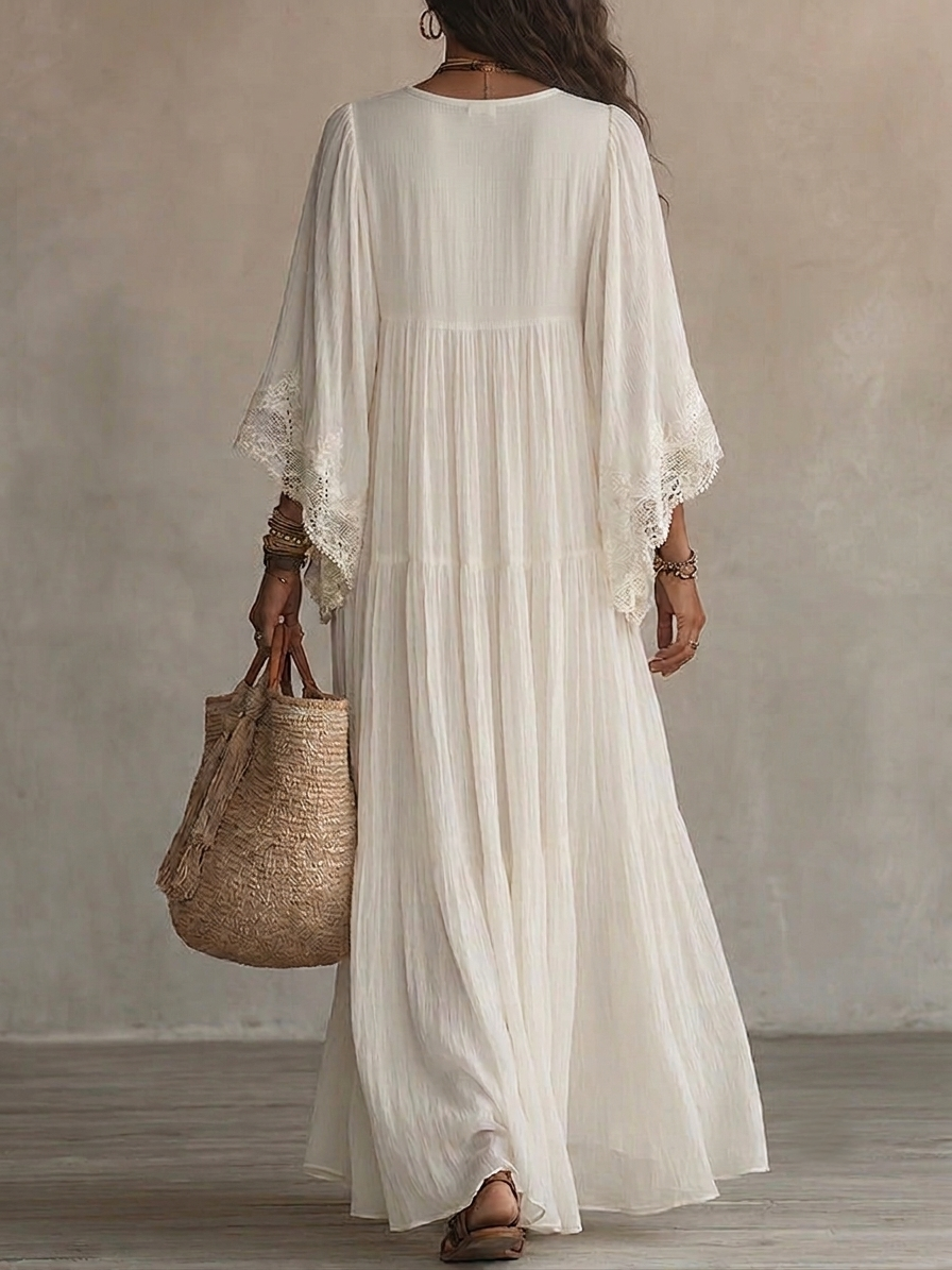 Annelis - Ethereal Maxi Dress - White