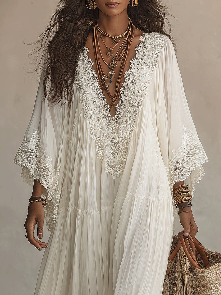 Annelis - Ethereal Maxi Dress - White