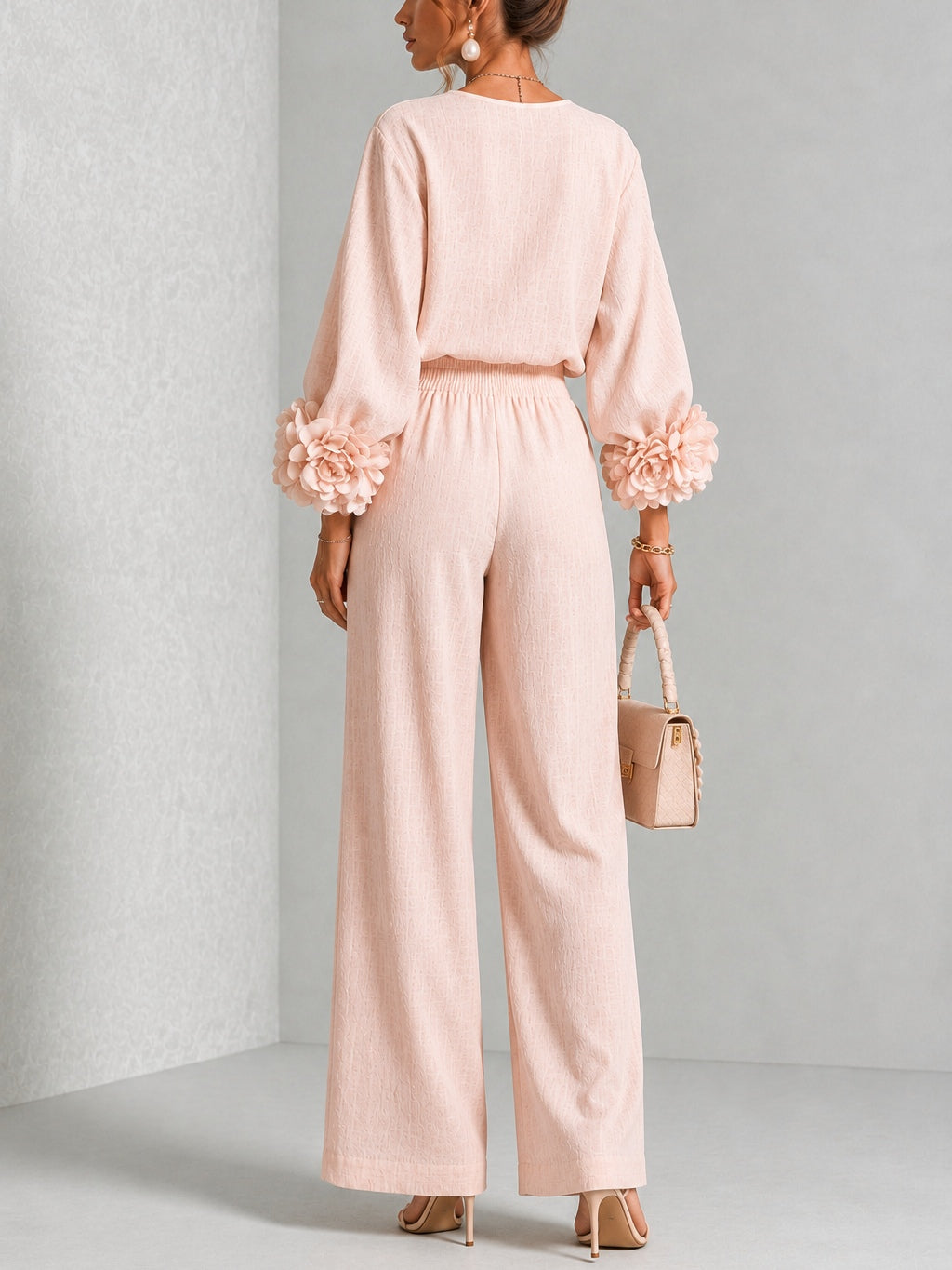 Alouenne - Airy Linen Two-Piece Set - Floral
