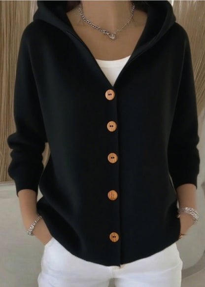 Alsira - Soft-Touch Hooded Cardigan - White