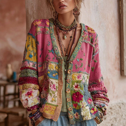 Galissa - Soft-Touch V-Neck Cardigan - Pink