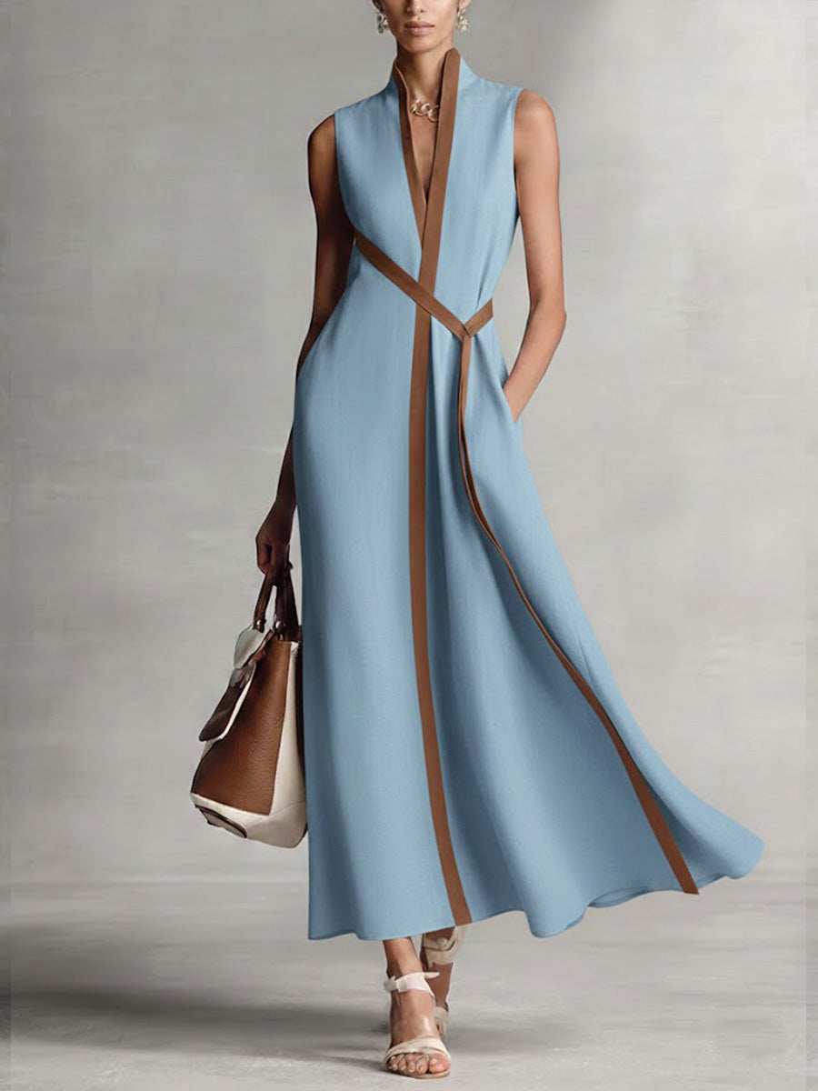 Rysella - Refined Linen-Blend Wrap Maxi Dress - White