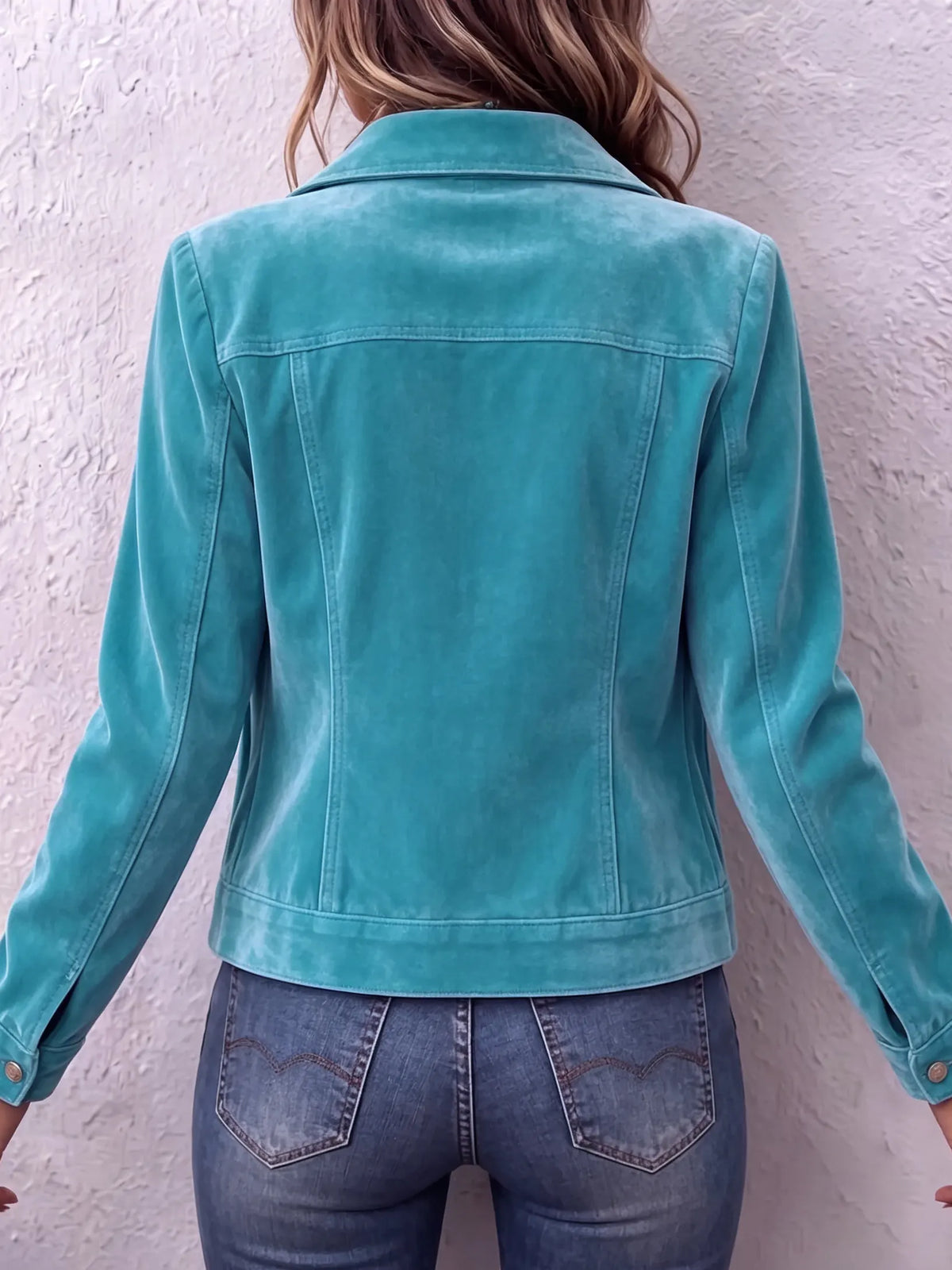 Amandria - Vintage Wash Button Jacket - Black
