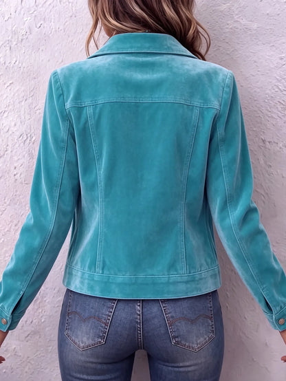 Amandria - Vintage Wash Button Jacket - Black
