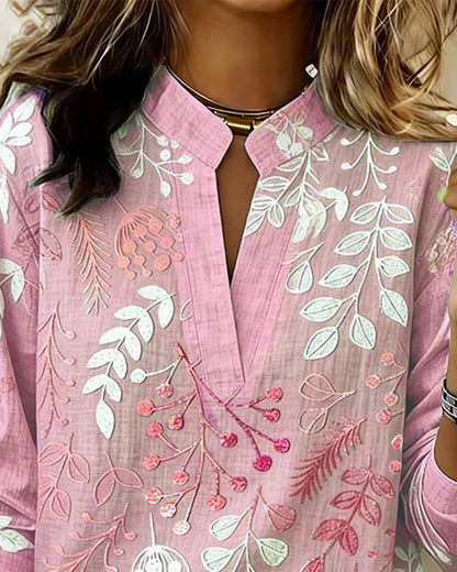 Brielle - Soft-Touch Blouse - Blue