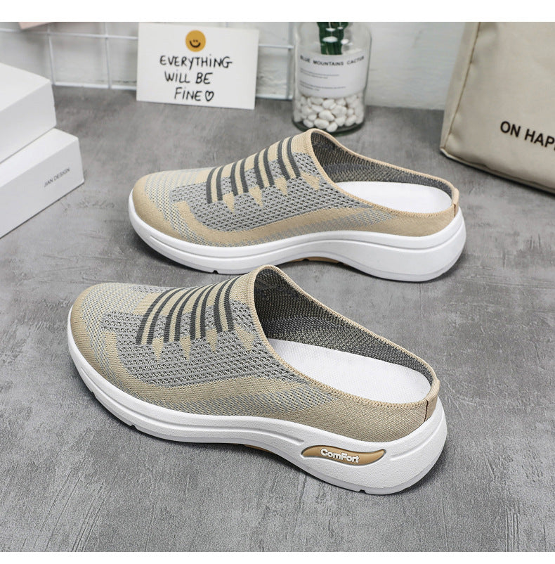Quenby - Knit Slip On Sneakers Casual Fit - Pink