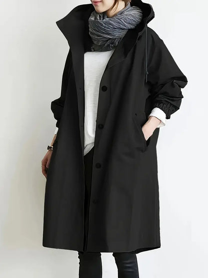 Lyonesse - Water-Resistant Oversized Trench Coat - Beige