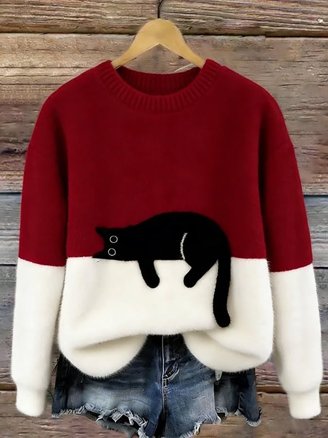 Maya - Soft-Touch Knit Jumper - Light blue