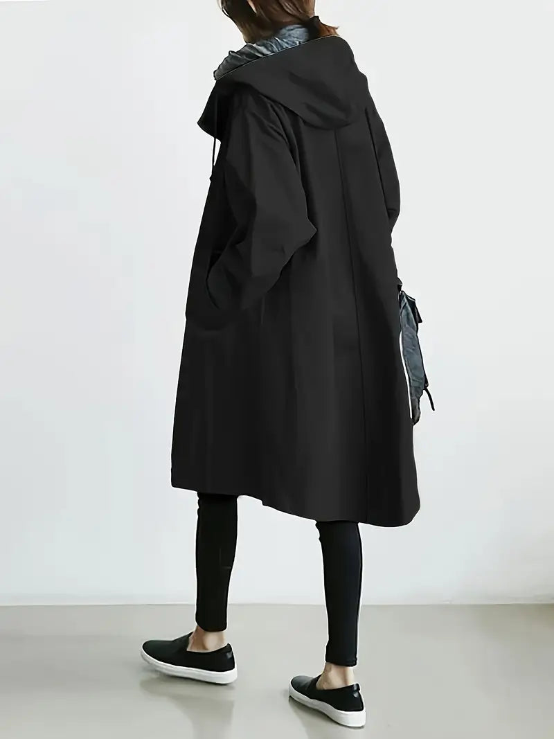 Lyonesse - Water-Resistant Oversized Trench Coat - Beige