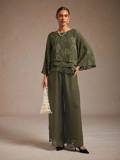 Tairess - Wide Leg Trouser - Olive