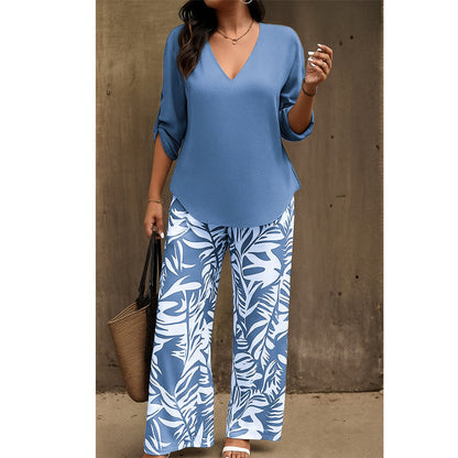 Elvira - Soft-Touch Two-Piece Set - Blue