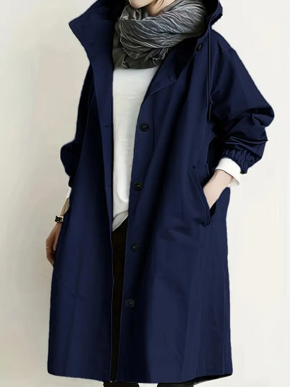 Lyonesse - Water-Resistant Oversized Trench Coat - Beige