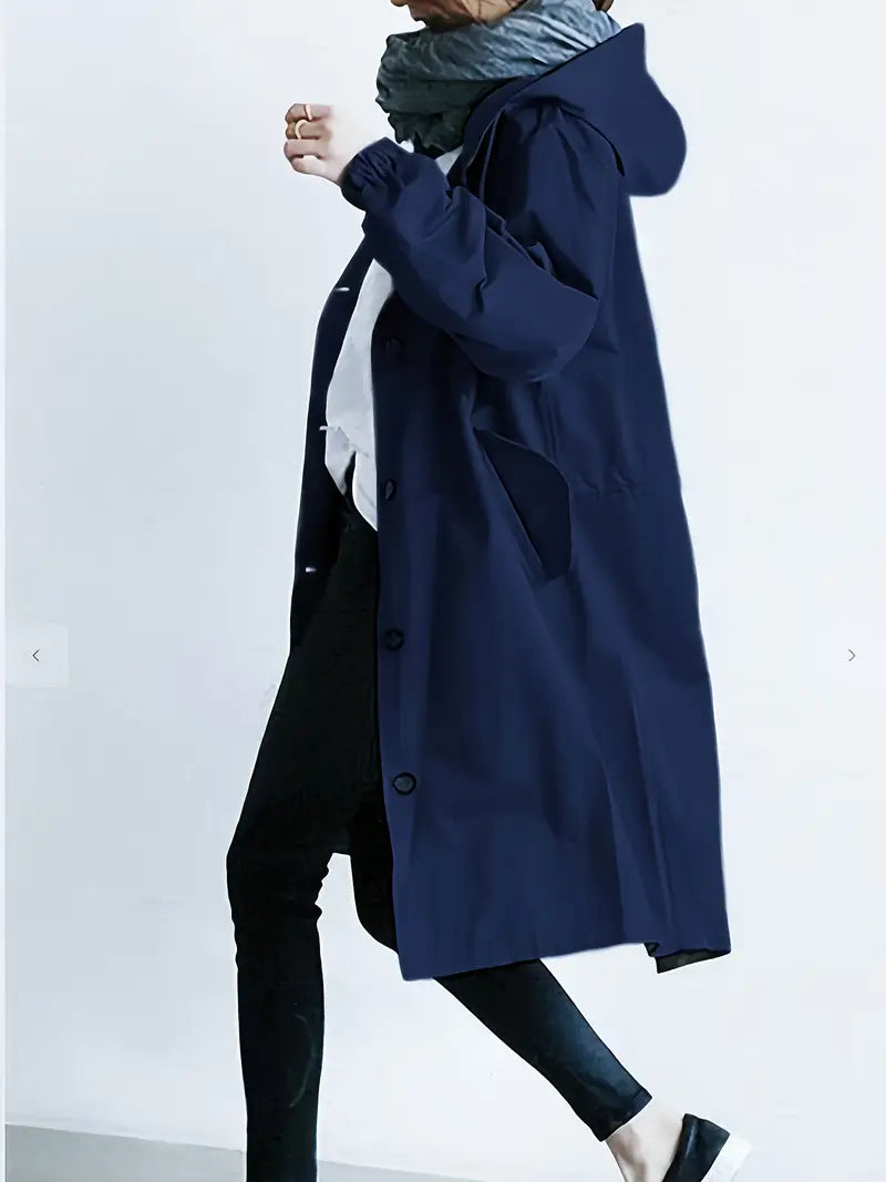 Lyonesse - Water-Resistant Oversized Trench Coat - Beige