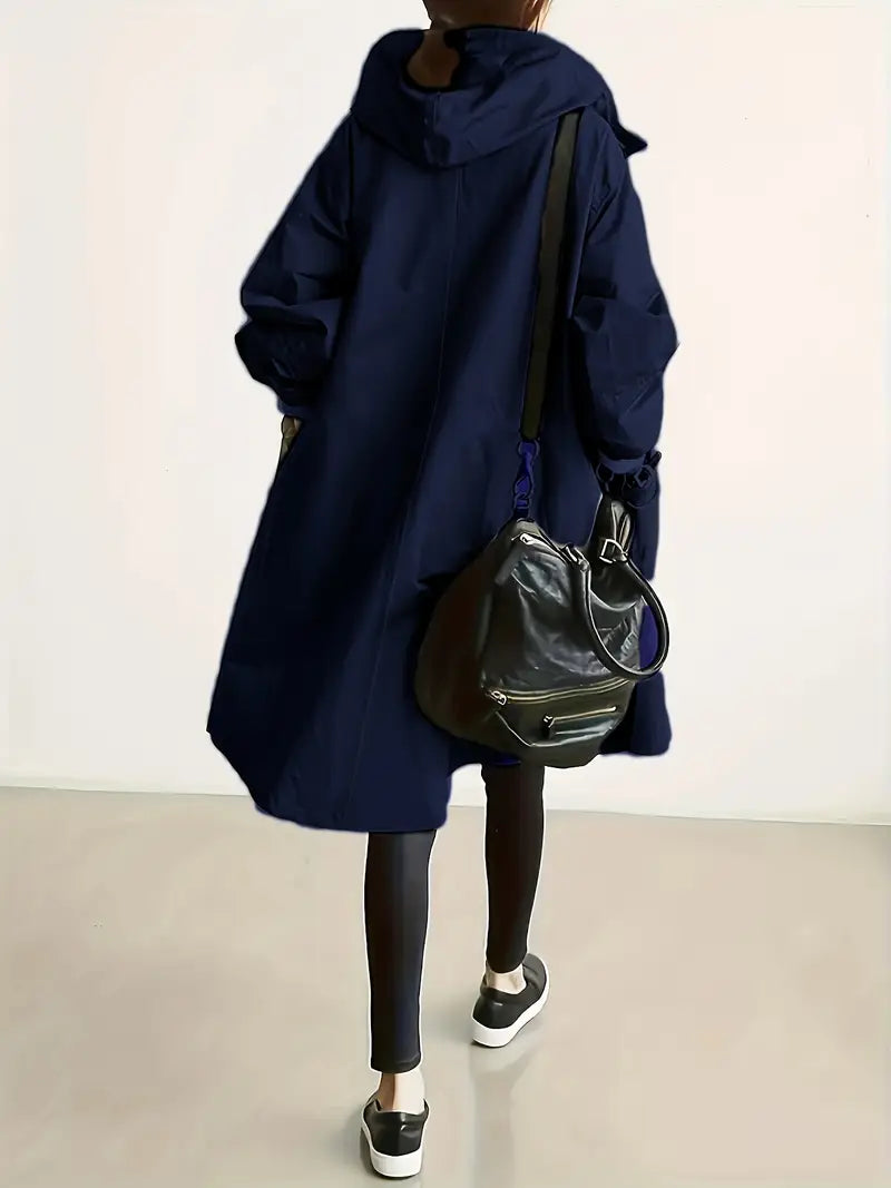 Lyonesse - Water-Resistant Oversized Trench Coat - Beige
