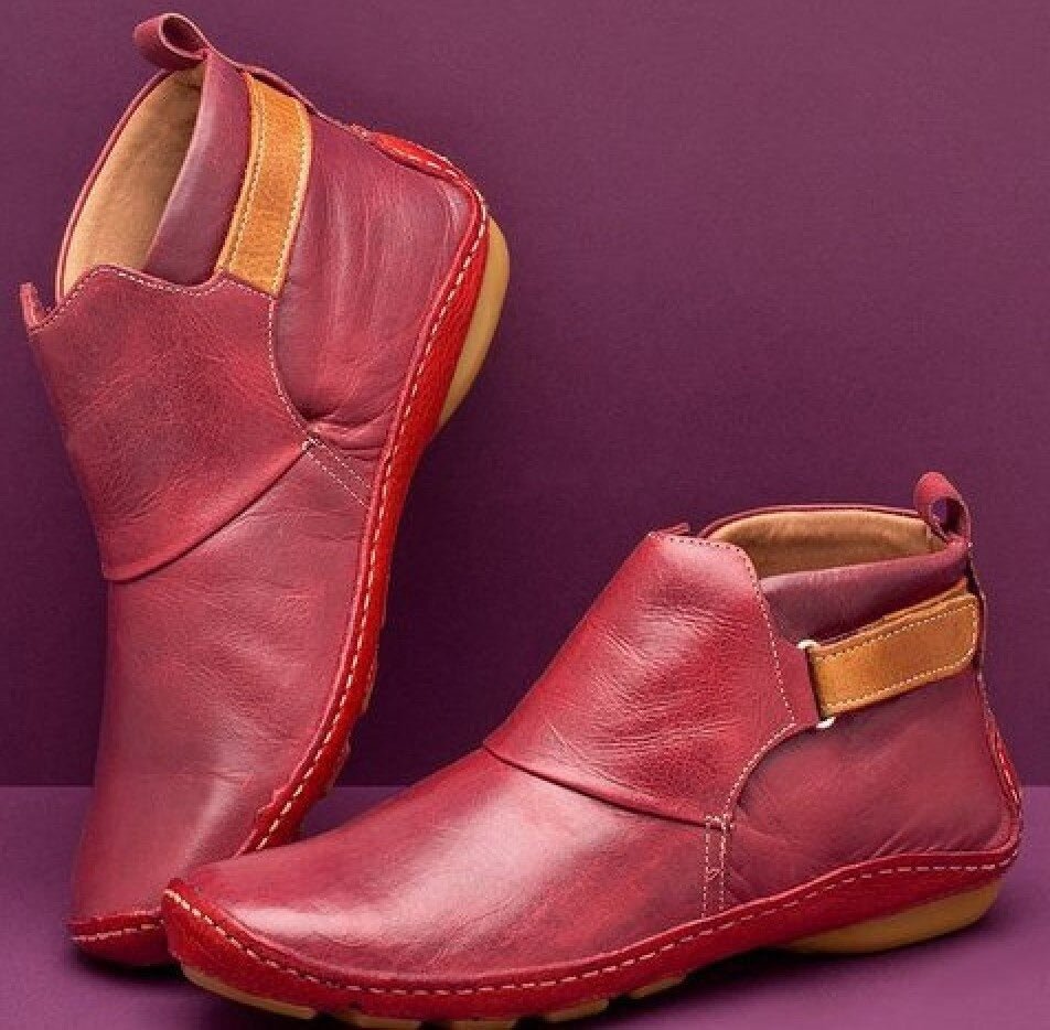 Mirayae - Supportive Ankle Boots - Carmin Red