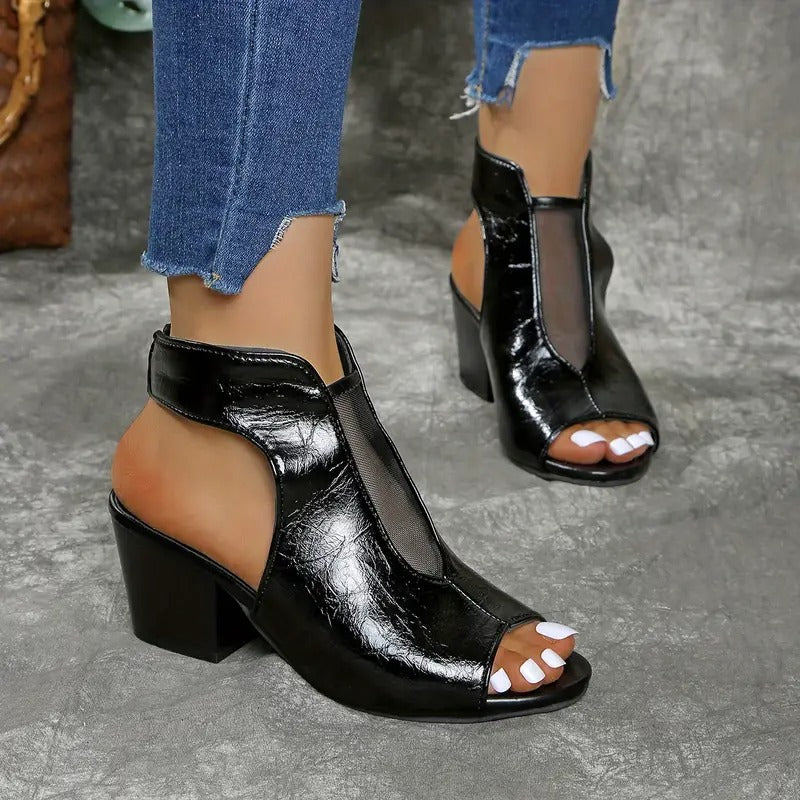 Rumi - Supportive Open-Toe Mules - Black