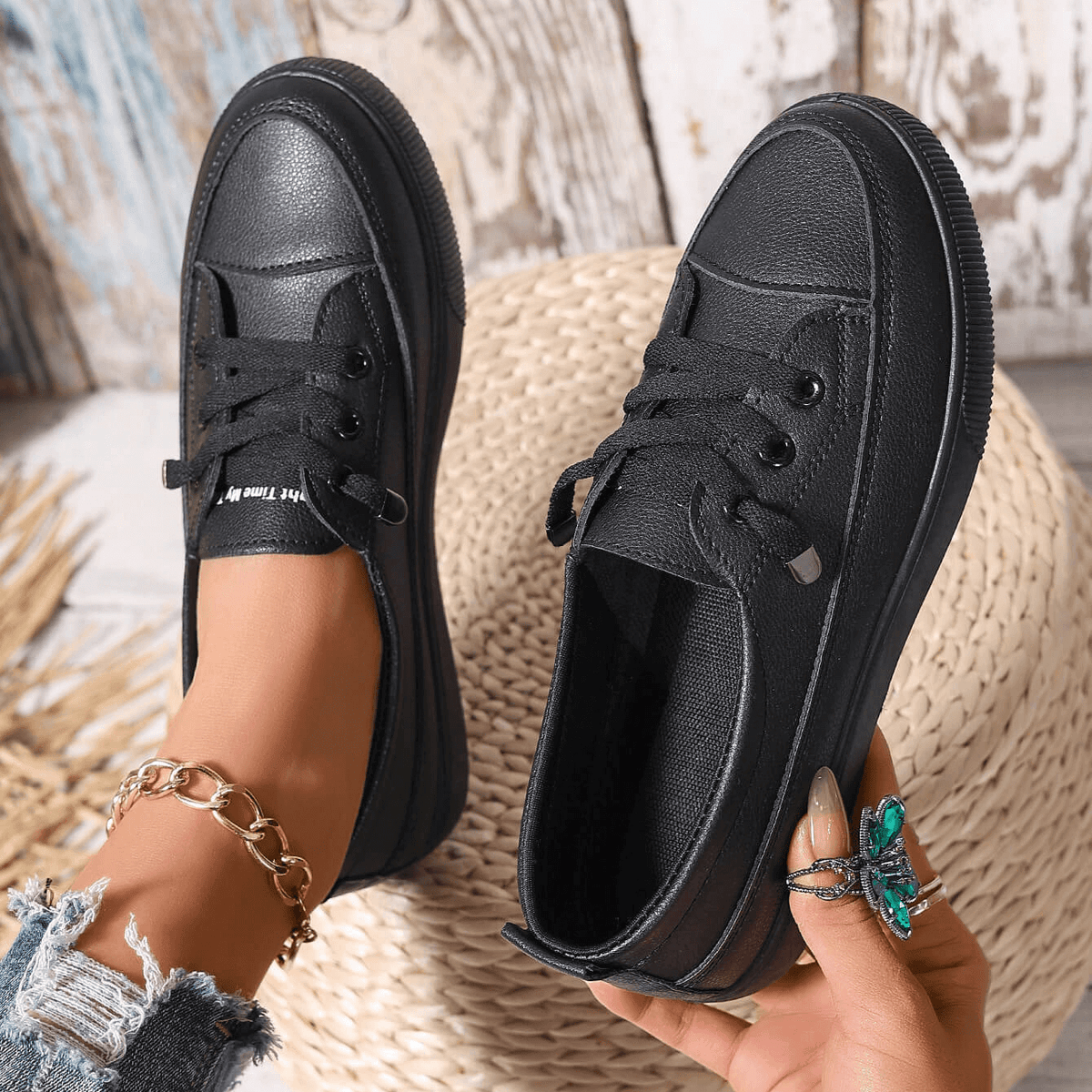 Jessamy - Comfort Lace-Up Shoes - White