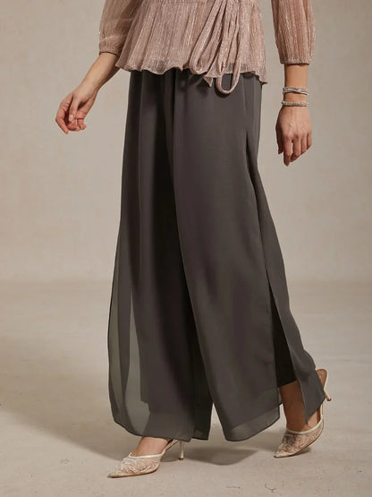 Tairess - Wide Leg Trouser - Wine