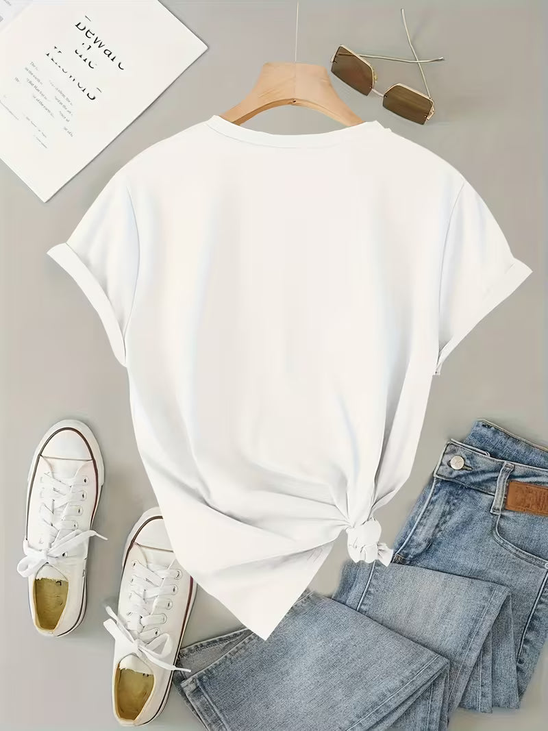 Sarai - Coffee Heart Graphic T-Shirt - White