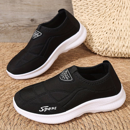 Solirae - Supportive Comfort Walking Sneakers - Black