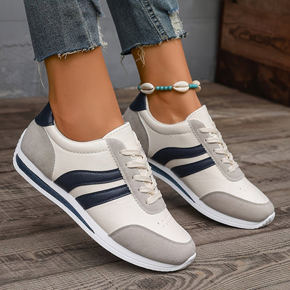 Eirene - Lace-Up Casual Sneakers - White