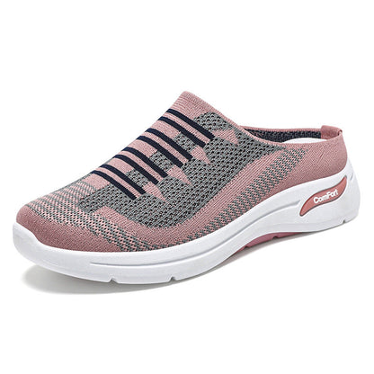 Fara - Knit Slip-On Sneakers - Pink