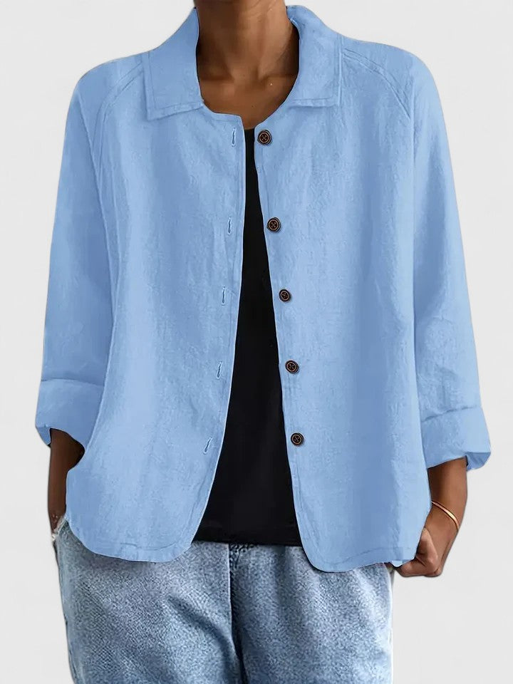 Rilayne - Soft-Touch Lightweight Top - Light Blue