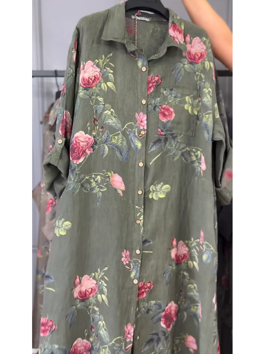 Jovie - Premium Linen Shirt Dress - Camel